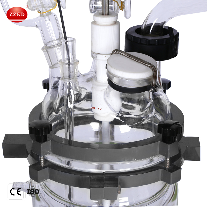 double walled glass reactor