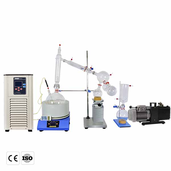 10l short path distillation kit with cooling chiller and vacuum pump