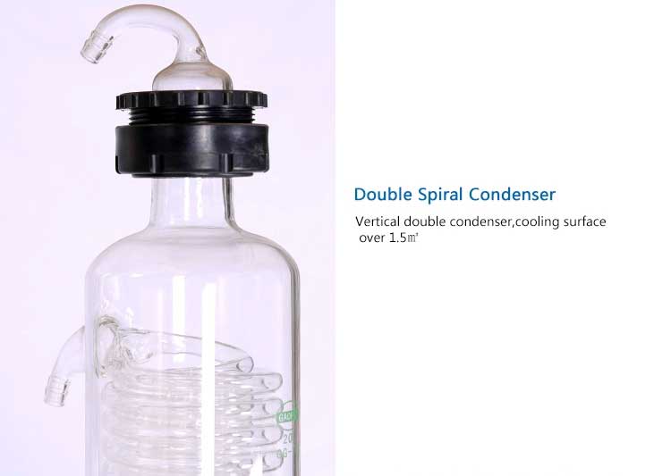 double spiral condenser 50L rotary evaporator for sale
